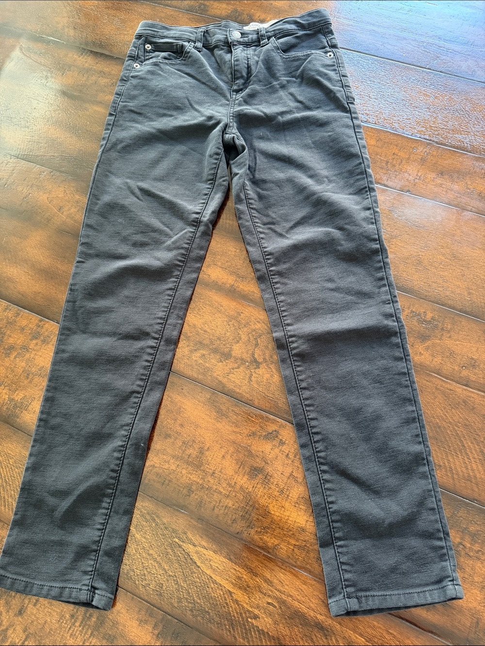 Kids Slim Straight Black Jeans